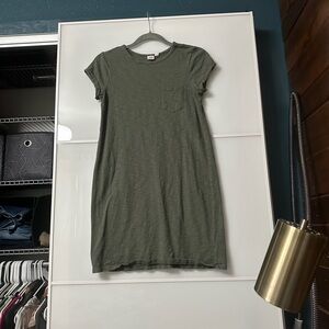 GAP Olive Green Mini T-Shirt Dress